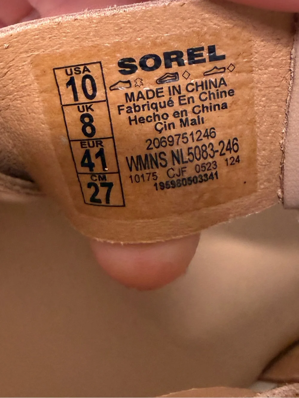 Sorel Dayspring Honest Beige Leather Slingback Sandals Size 10 Shoes Tan NEW